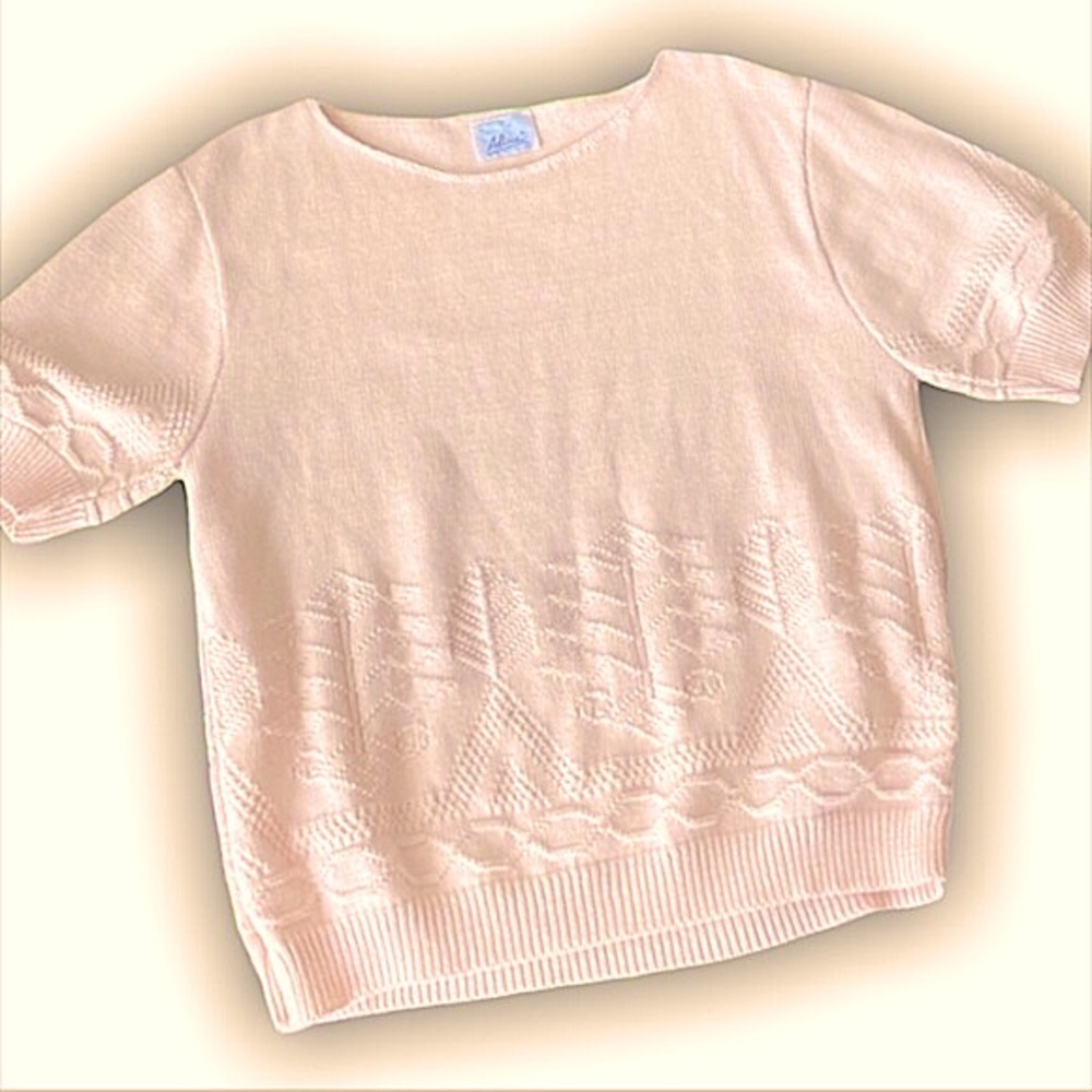 Rare Vtg Handmade Classic Scandinavian Design Relief Pattern Jumper Sweater